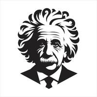 Albert Einstein Great Scientist Mathematician Pencil Sketch and Free Lab Experiment Illustration vector