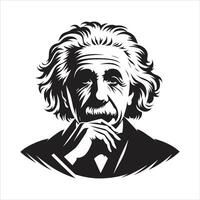 Great Scientist Albert Einstein Pencil Sketch of a Mathematician in a Lab Full of Experiments vector