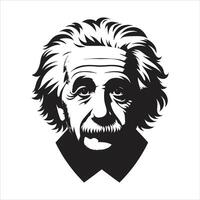 Great Scientist Albert Einstein Pencil Sketch with Innovative Ideas and Lab Experiments Free Illustration vector