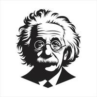 Albert Einstein Pencil Sketch Lab Experiment Ideas Featuring a Great Scientist and Mathematician vector