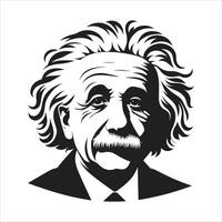 Creative Pencil Sketch of Albert Einstein in His Lab Filled with Experiments and Mathematical Ideas vector
