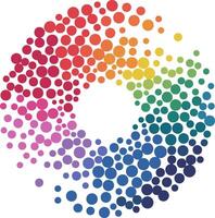 Colorful Rainbow Circular Dot Pattern for Design and Branding vector