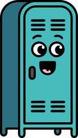 Cute Smiling Locker Cartoon Illustration for Educational and Fun Design Projects vector