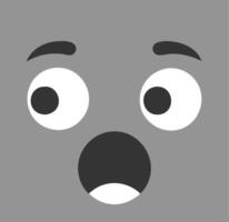 Surprised Cartoon Face Expression for Emotions and Reactions Illustrations vector