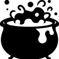 Bubbling Witch Cauldron Illustration for Halloween Design vector