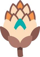 Artichoke Inspired Abstract Illustration for Culinary and Botanical Designs vector