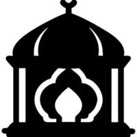 Elegant Silhouette of Traditional Mosque Dome Architecture Design vector