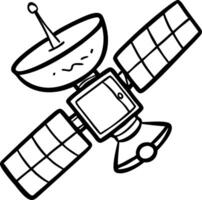 Satellite Illustration Communication Technology Space Exploration Art vector