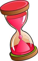 Colorful Hourglass Timer Cartoon Style for Time Management and Deadline Concepts vector