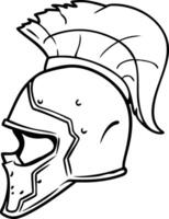 Spartan Warrior Helmet Illustration for Historical and Educational Use vector