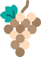 Illustration of Grapes with Leaves Simple Fruit Design vector
