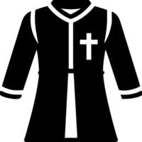Illustration Priest Robe with Cross Symbol for Religious Themes vector