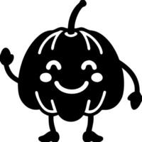 Cute Smiling Pumpkin Character Art for Halloween and Autumn Themes vector