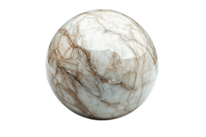 Beautiful round marble sphere with intricate patterns and smooth surface showcasing natural elegance and design png