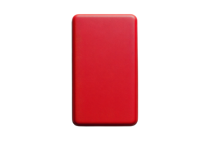 Rectangular red object on neutral background showcasing simplicity and minimalism in design and color png