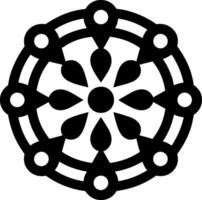 Intricate Circular Mandala Pattern Symmetrical Geometric Design vector