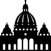 ic Cathedral Dome Silhouette Art Illustration for Historical Architecture Design vector