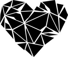 Geometric Heart Shape Modern Abstract Design for Art and Decoration vector