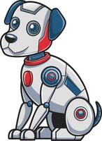 Futuristic Robot Dog Illustration for Technology Concept vector