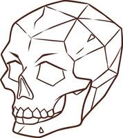 Geometric Crystal Skull Illustration for Contemporary Design Projects vector
