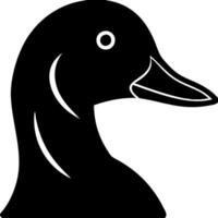 Simplistic Black Duck Silhouette Design for Nature and Wildlife Themes vector