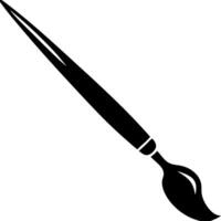 Black Paintbrush for Art and Design Projects Illustration vector