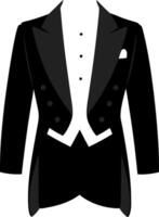 Elegant Black Tuxedo Jacket for Formal Event and Fashion Design vector