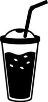 Refreshing Beverage in Tall Cup with Straw for Summer Drinks Menu vector