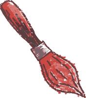 Red Artistic Paintbrush Illustration for Creative Projects and Design vector