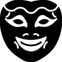 Theatrical Comedy Mask Symbol of Joyful Expression in Art vector