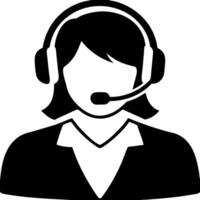 Customer Service Representative Headset Support Symbol vector
