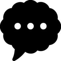 Black Speech Bubble Chat for Communication and Messaging Concepts vector