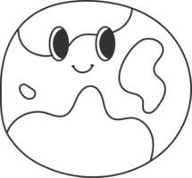 Groovy Planet Face png