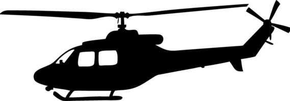 Helicopter Silhouette Aviation Design for Professional Use vector