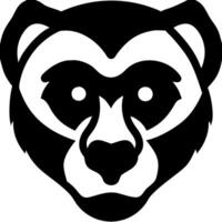 Bold Geometric Bear Face Illustration for Graphic Design and Branding vector