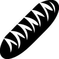 Black Silhouette of French Baguette Bread on Lavender Background for Bakery Design vector