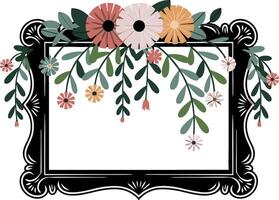 Elegant Floral Frame Illustration for Decorative Design Projects vector