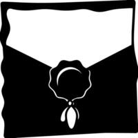 Elegant of Envelope with Seal Symbolizing Formal Communication or Certification vector