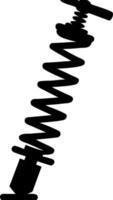 Black Silhouette Mechanical Spring on Grey Background Illustration vector