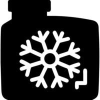 Snowflake Symbol on Refrigerator for Cooling and Freezer Related Design Concepts vector