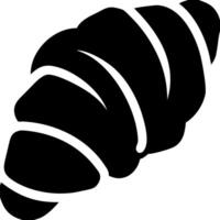 Black Croissant Silhouette Design for Bakery and Pastry Shop Graphics vector