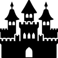 Medieval Castle Silhouette Art for Fantasy Themes and Design Projects vector