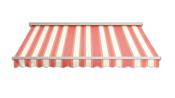 red and cream striped awning isolated on transparent background png