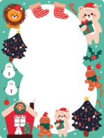 cute christmas theme frame for card holder, photo frame png
