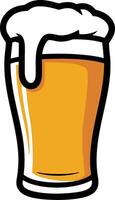 Cold Frothy Beer Glass Cartoon Perfect for Menu Design and Craft Brewery Promotions vector