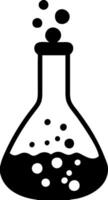Laboratory Flask with Bubbles Symbolizing Science and Chemistry in Illustration vector