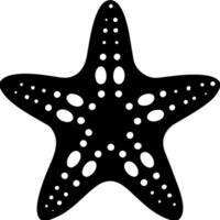 Intricate Starfish Silhouette Design for Creative Projects vector