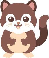 Cute Cartoon Otter Character with Cheerful Expression for Kids Illustrations and Merchandising vector