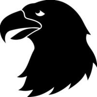 Silhouette of Eagle Head Bold Wildlife Design for Versatile Use vector