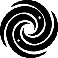 Abstract Black Swirl Pattern with Star Shapes Design vector